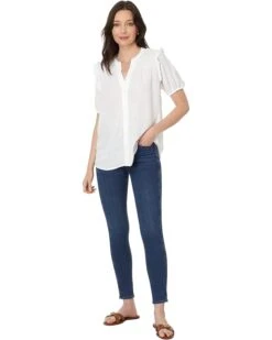 Tommy Hilfiger Short Sleeve Smocked Yoke Top | Shirts & Tops -Styled Soles 6113AWbLJuL. AC SR736920