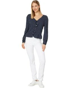 Tommy Hilfiger Long Sleeve Top with Ruching | Shirts & Tops -Styled Soles 614kuKW2xCL. AC SR736920