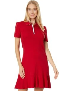 Tommy Hilfiger Global Short Sleeve Zip Polo Dress | Dresses