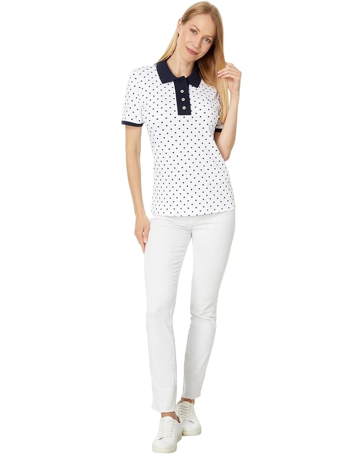 Tommy Hilfiger Puff Sleeve Dot Interlock Polo | Shirts & Tops 4 Tommy Hilfiger Puff Sleeve Dot Interlock Polo | Shirts & Tops - Image 4