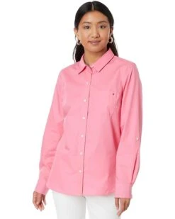 Tommy Hilfiger Solid Roll Tab | Shirts & Tops -Styled Soles 61QcY4yRdaL. AC SR736920