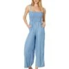 Tommy Hilfiger Chambray Smocked Jumpsuit | Jumpsuits & Rompers