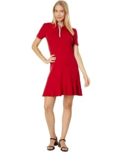 Tommy Hilfiger Global Short Sleeve Zip Polo Dress | Dresses -Styled Soles 61rMdxB0WmL. AC SR736920