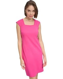 Tommy Hilfiger Pleated Shoulder Sleeveless Sheath | Dresses