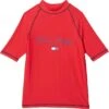 Tommy Hilfiger Kids Solid Tommy Rashguard (Big Kids) | Swimwear