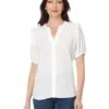 Tommy Hilfiger Short Sleeve Smocked Yoke Top | Shirts & Tops