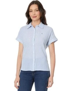 Tommy Hilfiger Short Sleeve Stripe Camp Shirt | Shirts & Tops