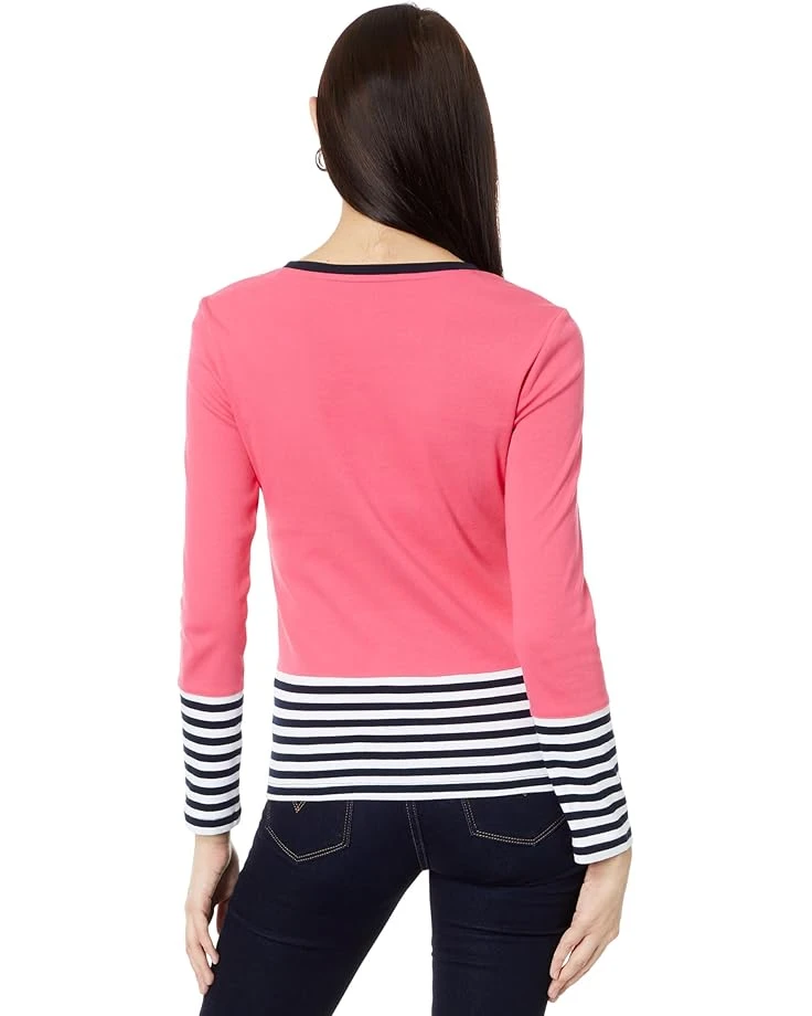 Tommy Hilfiger Long Sleeve Color-Block Stripe Tee | Shirts & Tops 2 Tommy Hilfiger Long Sleeve Color-Block Stripe Tee | Shirts & Tops - Image 2