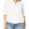 Tommy Hilfiger Short Sleeve Tile Button-Down Top | Shirts & Tops