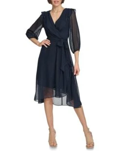 Tommy Hilfiger Dot Faux Wrap Dress | Dresses