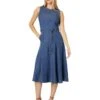 Tommy Hilfiger Sleeveless Belted Chambray Dress | Dresses