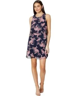 Tommy Hilfiger Sleeveless Crescent Floral Double Layer Chiffon Dress | Dresses -Styled Soles 71JIxcEx9L. AC SR736920