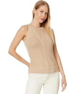 Tommy Hilfiger Sleeveless Cable Halter Sweater | Sweaters