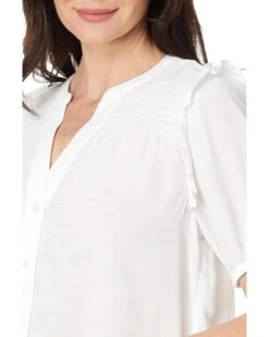 Tommy Hilfiger Short Sleeve Smocked Yoke Top | Shirts & Tops -Styled Soles 71LbMkMoUCL. AC SR736920