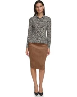 Tommy Hilfiger Long Sleeve Button Front Top | Shirts & Tops -Styled Soles 71M7f fANQL. AC SR736920