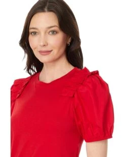 Tommy Hilfiger Mixed Meida Puff Sleeve Top | Shirts & Tops -Styled Soles 71MIX846bL. AC SR736920