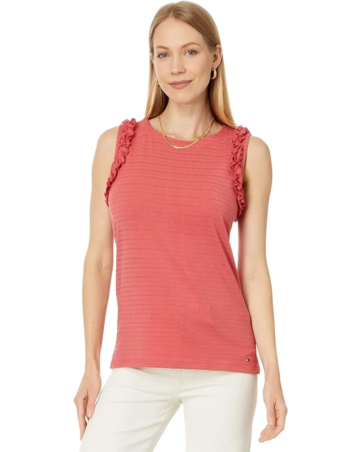 Tommy Hilfiger Sleeveless Ruffle Tank | Shirts & Tops 1 Tommy Hilfiger Sleeveless Ruffle Tank | Shirts & Tops