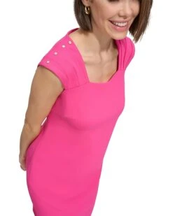 Tommy Hilfiger Pleated Shoulder Sleeveless Sheath | Dresses -Styled Soles 71TFLZWI GL. AC SR736920