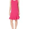 Tommy Hilfiger Textured Trapeze with Ruffle Hem | Dresses
