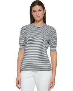 Tommy Hilfiger Puff Short Sleeve Sailor Top Stripe | Shirts & Tops