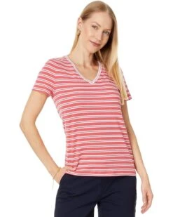 Tommy Hilfiger Double Stripe Vneck Tee | Shirts & Tops