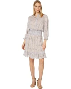 Tommy Hilfiger Ditsy Peplum Ruffle Dress | Dresses