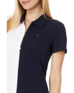Tommy Hilfiger Short Sleeve Color-Block Zip Polo | Shirts & Tops -Styled Soles 71dhtpPagZL. AC SR736920