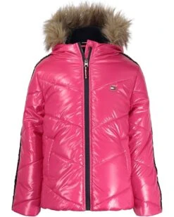 Tommy Hilfiger Kids Chevron Puffer (Little Kid) | Coats & Outerwear