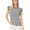 Tommy Hilfiger Stripe Ruffle Sleeve Top | Shirts & Tops