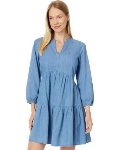 Tommy Hilfiger Tiered V-Neck Dress | Dresses