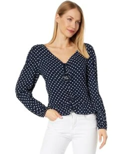 Tommy Hilfiger Long Sleeve Top with Ruching | Shirts & Tops
