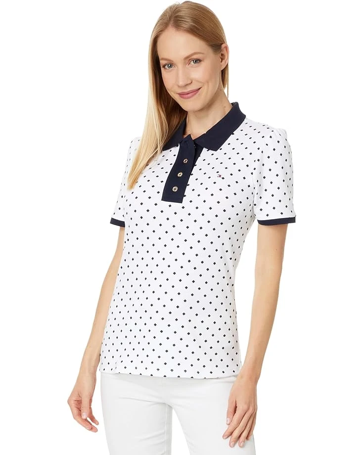 Tommy Hilfiger Puff Sleeve Dot Interlock Polo | Shirts & Tops 1 Tommy Hilfiger Puff Sleeve Dot Interlock Polo | Shirts & Tops