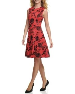 Tommy Hilfiger Sleeveless Scuba Fit-and-Flare | Dresses -Styled Soles 71uJ lyjy5L. AC SR736920