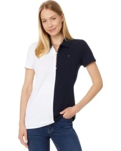 Tommy Hilfiger Short Sleeve Color-Block Zip Polo | Shirts & Tops