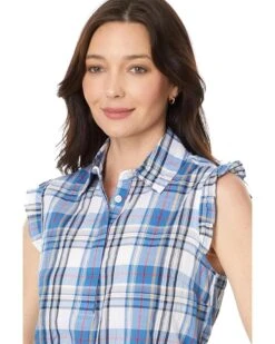Tommy Hilfiger Sleeveless Ruffle Plaid Popover | Shirts & Tops 6 Tommy Hilfiger Sleeveless Ruffle Plaid Popover | Shirts & Tops -Styled Soles 81 FmnH11QL. AC SR736920