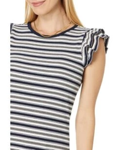 Tommy Hilfiger Stripe Ruffle Sleeve Top | Shirts & Tops -Styled Soles 8103VVxYMrL. AC SR736920