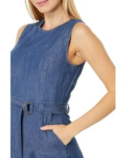 Tommy Hilfiger Sleeveless Belted Chambray Dress | Dresses -Styled Soles 818xxvNiw8L. AC SR736920