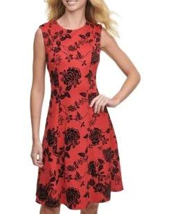 Tommy Hilfiger Sleeveless Scuba Fit-and-Flare | Dresses