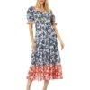 Tommy Hilfiger Puff Sleeve Floral Maxi Dress | Dresses
