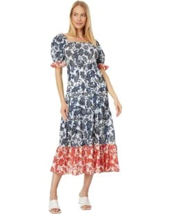 Tommy Hilfiger Puff Sleeve Floral Maxi Dress | Dresses