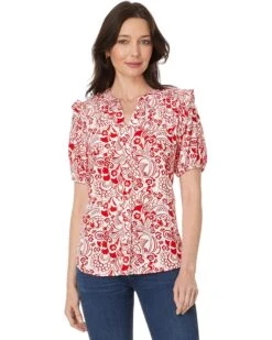 Tommy Hilfiger Short Sleeve Fountain Smocked Yoke Top | Shirts & Tops -Styled Soles 81A45jMKXmL. AC SR736920