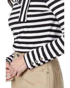 Tommy Hilfiger Long Sleeve Stripe Tie Neck Top | Shirts & Tops -Styled Soles 81H9mLYn6dL. AC SR736920