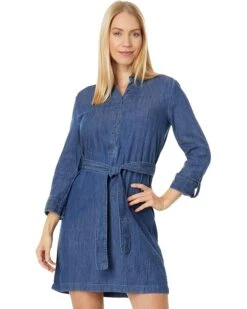 Tommy Hilfiger Popover Chambray Dress with Belt | Dresses