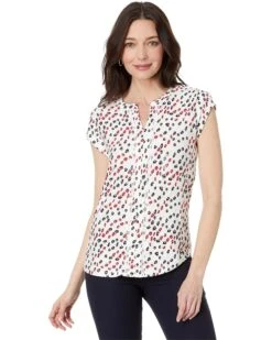 Tommy Hilfiger Ditsy Floral Split Neck Blouse | Shirts & Tops