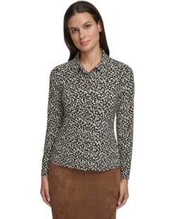 Tommy Hilfiger Long Sleeve Button Front Top | Shirts & Tops