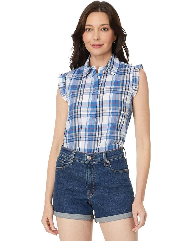Tommy Hilfiger Sleeveless Ruffle Plaid Popover | Shirts & Tops 1 Tommy Hilfiger Sleeveless Ruffle Plaid Popover | Shirts & Tops