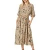 Tommy Hilfiger Floral Puff Sleeve Midi Dress | Dresses