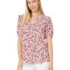Tommy Hilfiger Ditsy Floral Smocked Yoke Top | Shirts & Tops