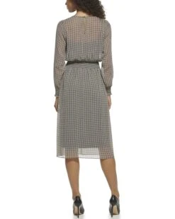 Tommy Hilfiger Houndstooth Print Smock Chiffon Midi | Dresses -Styled Soles 81xDQUmMuqL. AC SR736920
