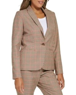 Tommy Hilfiger One-Button Plaid Blazer | Coats & Outerwear -Styled Soles 9172XslXlKL. AC SR736920